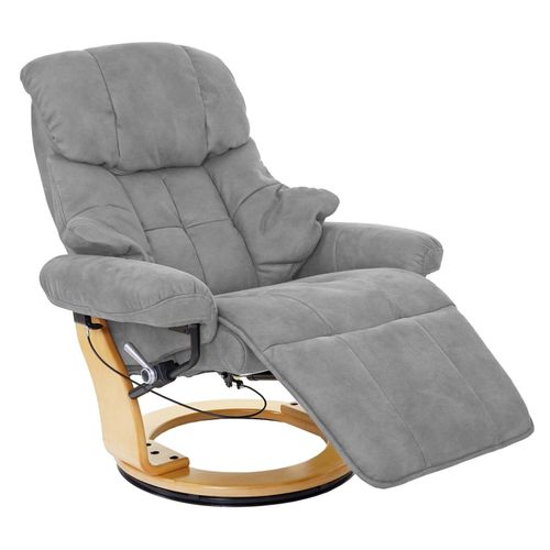 4057651269658 - MCA Relaxsessel Windsor 2 Fernsehsessel Sessel Stoff Textil 150kg belastbar ~ hellgrau naturbraun