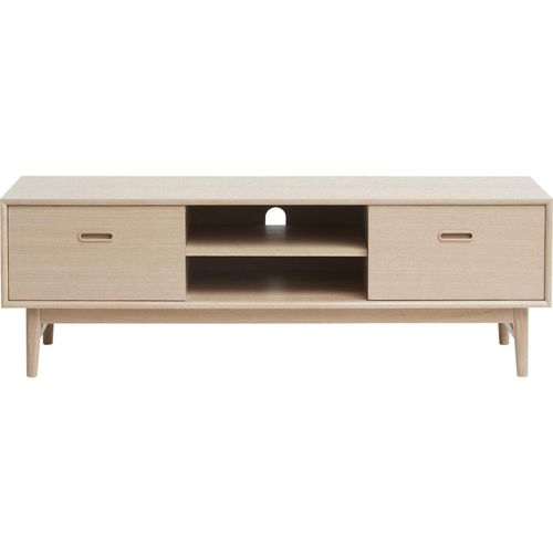 7435110797770 - TV Tisch Rosie teilmassiv Eiche weiss Fernsehschrank Hifi Wohnzimmer Schrank