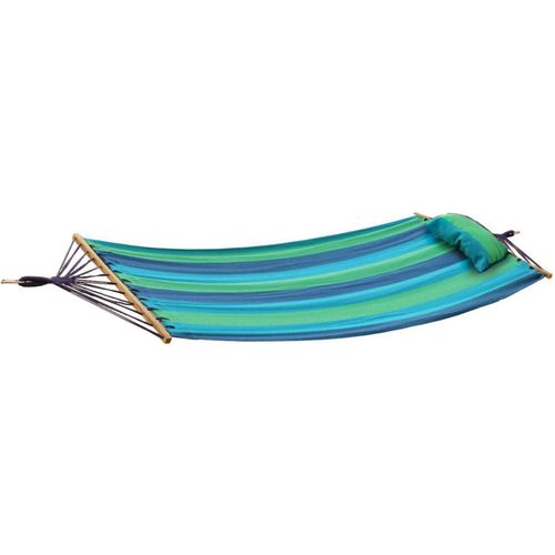 4059865346866 - Hängematte HAWAII Hängeliege Schaukelliege Garten Relaxliege blau grün gestreift 4059865346866 - Hängematte HAWAII Hängeliege Schaukelliege Garten Relaxliege blau grün gestreift