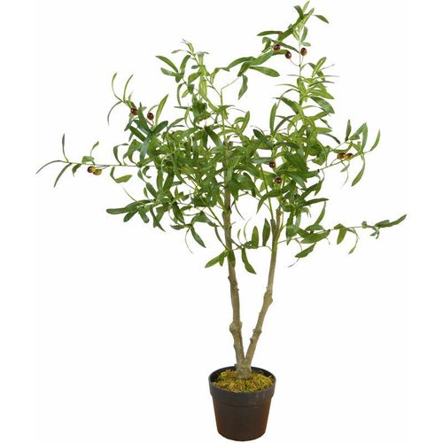 4260700658154 - Spetebo - Kunstpflanze im Blumentopf 105 cm - Oliven Baum - Künstliche Deko Pflanze