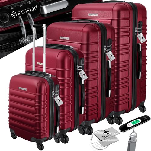 4260635557812 - KESSER® 4tlg Hartschalenkofferset Hartschalenkoffer Reisekoffer Set Reisekofferset Trolley Koffer Inkl Kofferwaage + Gepäckanhänger Rollkoffer Schloss 4 Rollen ABS-Hartschale Teleskopgriff S-M-L-XL 4260635557812 - KESSER® 4tlg Hartschalenkofferset Hartschalenkoffer Reisekoffer Set Reisekofferset Trolley Koffer Inkl Kofferwaage + Gepäckanhänger Rollkoffer Schloss 4 Rollen ABS-Hartschale Teleskopgriff S-M-L-XL