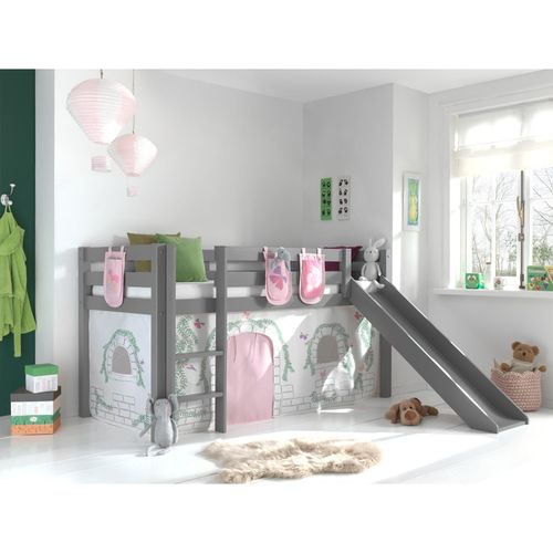 5420070234993 - VIPACK - Spielbett Pino inkl Rutsche mit Textilset Vorhang und 3 Taschen Birdy Ausf Kiefer mass 5420070234993 - VIPACK - Spielbett Pino inkl Rutsche mit Textilset Vorhang und 3 Taschen Birdy Ausf Kiefer mass