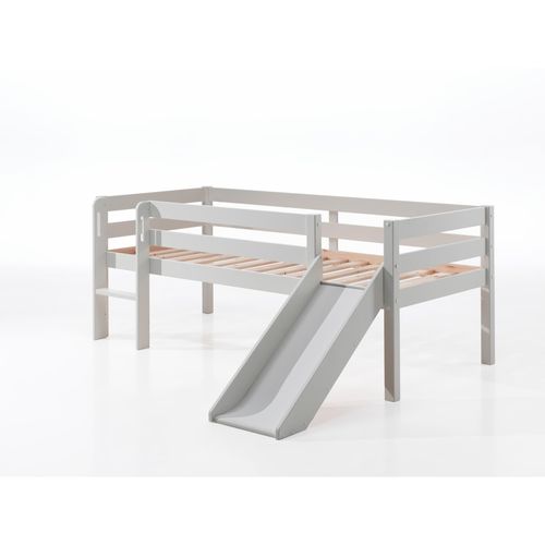 5420070239141 - Kojen-Spielbett mit Liegefläche 90 x 200 cm inkl Leiter Rutsche und Rolllattenrost Kiefer massiv weiß lackiert 5420070239141 - Kojen-Spielbett mit Liegefläche 90 x 200 cm inkl Leiter Rutsche und Rolllattenrost Kiefer massiv weiß lackiert