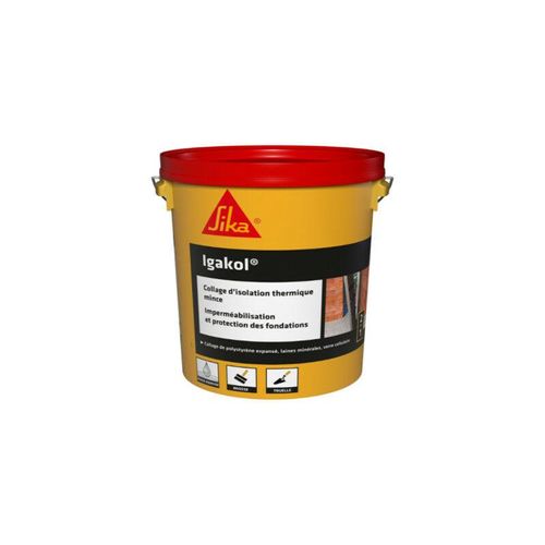 3240240008733 - Sika - Verklebung der Wärmedämmung und Schutz der Igakol-Fundamente - Schwarz - 5kg - Noir