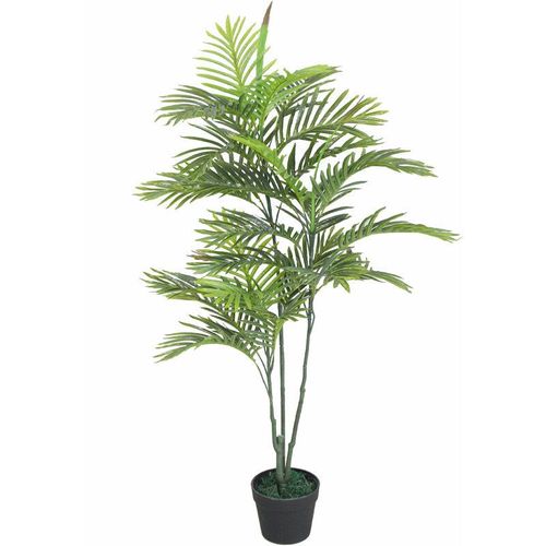 4260700658123 - Spetebo - Kunstpflanze im Blumentopf 120 cm - Palme   schmal - Künstliche Deko Pflanze