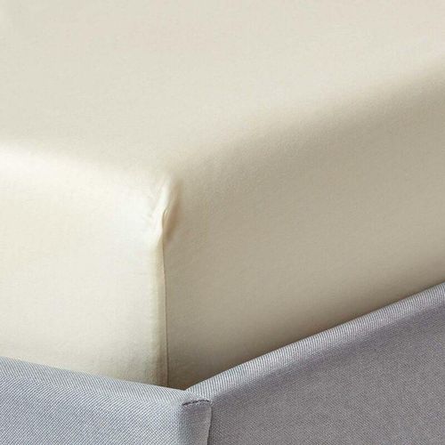 5055967444829 - Spannbettlaken creme 100% Bio Baumwolle 120 x 190 cm - Creme - Homescapes