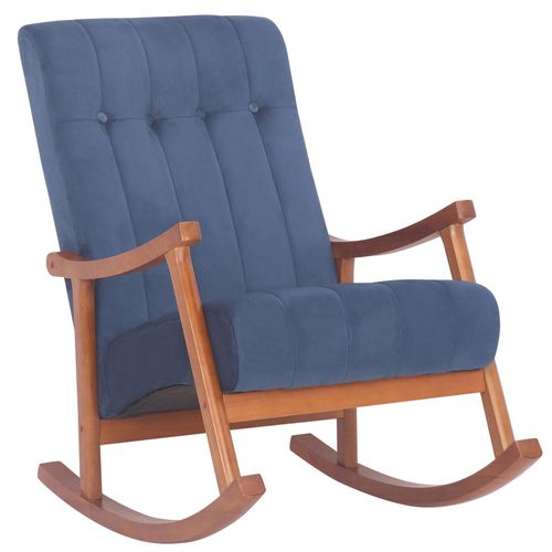 4251756449636 - Schaukelstuhl Saltillo Samtbezug I Lounge Schwingstuhl Mit Holzgestell I Relaxsessel Und Lesesessel I Für Wohnzimmer Und Schlafzimmer 4251756449636 - Schaukelstuhl Saltillo Samtbezug I Lounge Schwingstuhl Mit Holzgestell I Relaxsessel Und Lesesessel I Für Wohnzimmer Und Schlafzimmer