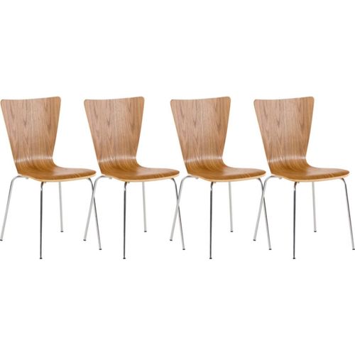 4251563401223 - 4er-Set Stapelstuhl Aaron Mit Holzsitz Und Metallgestell I 4 x Stuhl Mit Pflegeleichter Sitzfläche 4251563401223 - 4er-Set Stapelstuhl Aaron Mit Holzsitz Und Metallgestell I 4 x Stuhl Mit Pflegeleichter Sitzfläche