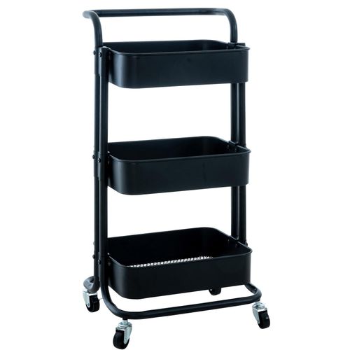 4251756446826 - Trolley Mailo I Arbeitswagen Mit 3 Ebenen I Beistelltisch Mit Rollen I Metall Rollwagen Mit 2 Bremsen I Servierwagen 4251756446826 - Trolley Mailo I Arbeitswagen Mit 3 Ebenen I Beistelltisch Mit Rollen I Metall Rollwagen Mit 2 Bremsen I Servierwagen