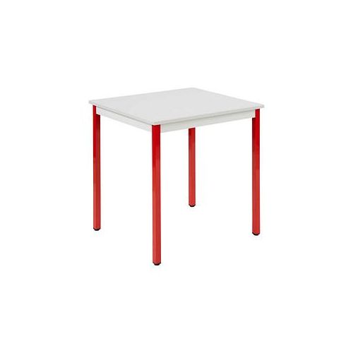 3700245510360 - SODEMATUB Mehrzwecktisch lichtgrau rot rechteckig Vierkantrohr rot 700 x 600 x 740 cm