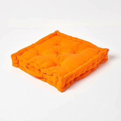 5055967422629 - Sitzkissen unifarben orange 50 x 50 cm - Orange - Homescapes