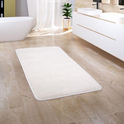 4061981172533 - Badezimmerteppich Badematte Badteppich Badvorleger Flauschig Memory Foam 3D 60x100 cm Creme 3 - Paco Home