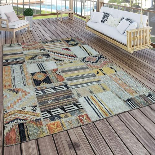 4061981000713 - Paco Home - In- & Outdoor Teppich Modern Ethno Muster Terrassen Teppich Bunt 80x250 cm