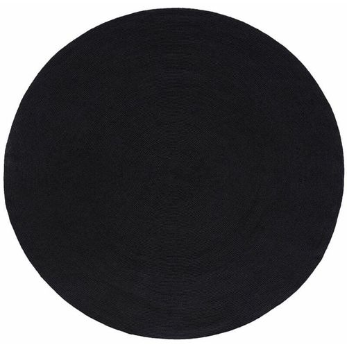 5055967498051 - Handgewebter geflochtener Teppich in Schwarz 150 cm rund - Schwarz - Homescapes 5055967498051 - Handgewebter geflochtener Teppich in Schwarz 150 cm rund - Schwarz - Homescapes