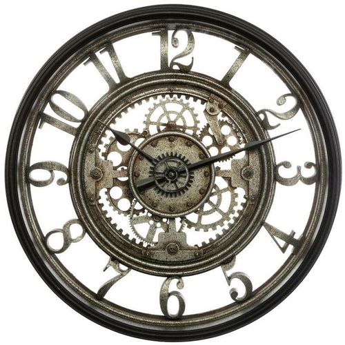 3560238698587 - Atmosphera Wanduhr Wanduhr - Vintage Metall - Dia 50 cm - Kunststoff Glas - Anthrazit