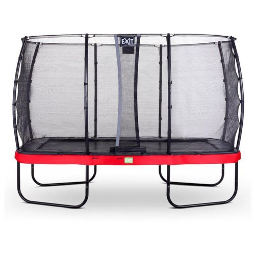 8719743252837 - Exit Toys - exit Elegant Trampolin 244x427cm mit Economy Sicherheitsnetz - rot - Rot