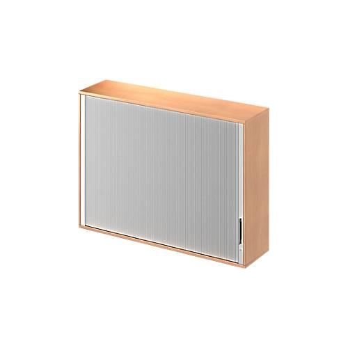 4251898804423 - Genius Aufsatz-Querrolladenschrank TETRIS WOOD 3 OH B 1600 x T 421 x H 1110 mm Mitteltrennwand Buche-Dekor