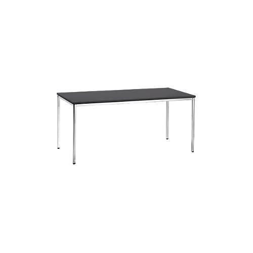 8697837510608 - Konferenztisch bis 6 Personen Rechteck 4-Fuß Quadratrohr B 1600 x T 800 x H 720 mm schwarz chromsilber 8697837510608 - Konferenztisch bis 6 Personen Rechteck 4-Fuß Quadratrohr B 1600 x T 800 x H 720 mm schwarz chromsilber