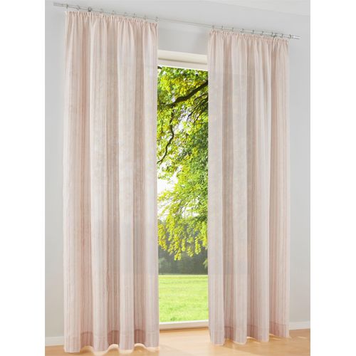 6974372314239 - Gardine HEINE HOME Gr 3 beige (natur) Gardinen 225cm Universalzugband Ösen 140cm Polyester Polyester B140cm H225cm