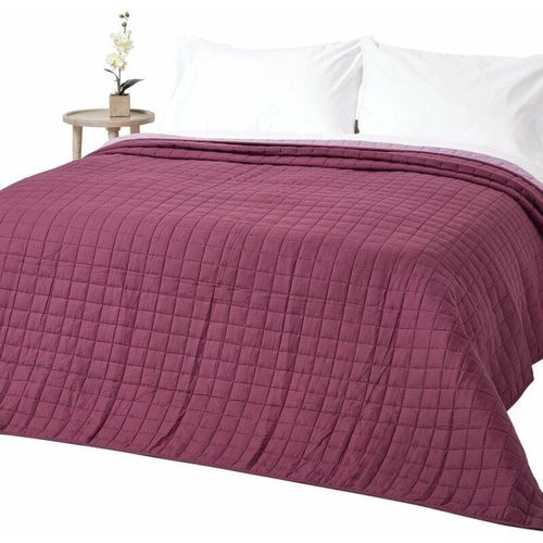 5055967409385 - Gesteppte Tagesdecke aus 100% Baumwolle lila flieder 200 x 200 cm - Lila - Homescapes