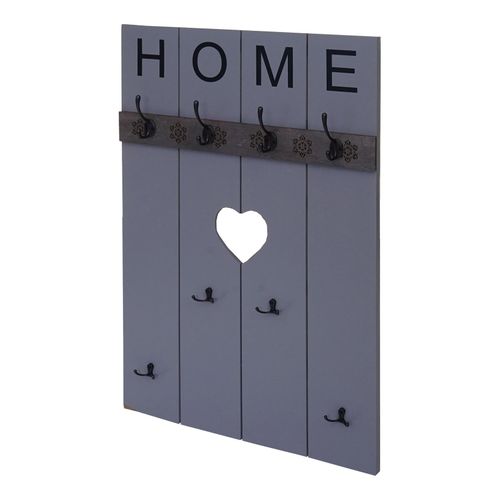 4057651540788 - Wandgarderobe MCW-C89 Home Garderobenpaneel Garderobe Shabby-Look Vintage 8 Haken 91x60cm ~ grau-blau 4057651540788 - Wandgarderobe MCW-C89 Home Garderobenpaneel Garderobe Shabby-Look Vintage 8 Haken 91x60cm ~ grau-blau