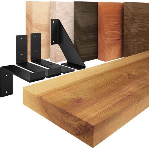 4064755157989 - Wandregal Holz Bücherregal Hängeregal Industrial Rustikal Weiß 40cm LWG-01-A-003-40JW - Rustikal - Lamo Manufaktur 4064755157989 - Wandregal Holz Bücherregal Hängeregal Industrial Rustikal Weiß 40cm LWG-01-A-003-40JW - Rustikal - Lamo Manufaktur