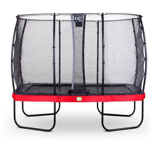 8719743252820 - Exit Toys - exit Elegant Trampolin 214x366cm mit Economy Sicherheitsnetz - rot - Rot