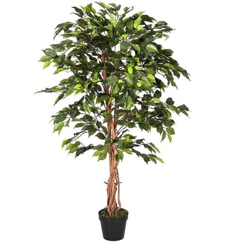 5055967421493 - Kunstbaum Ficus Benjamini grün 120 cm - Grün - Homescapes