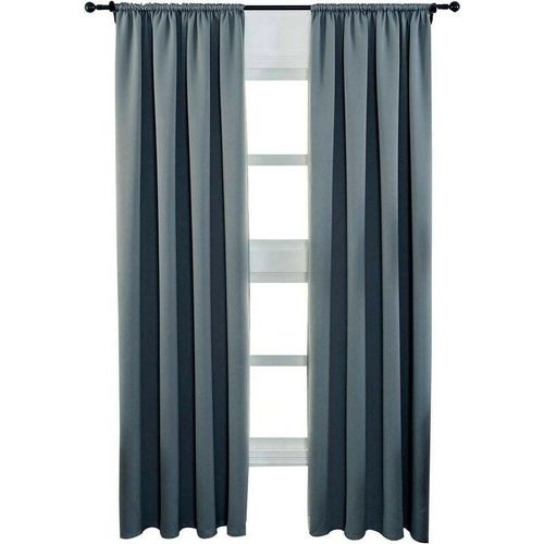 4063425007234 - Woltu - 2er Set Gardine blickdicht 250 g m² mit Kräuselband schiefer grau 168x229 cm - schiefer grau