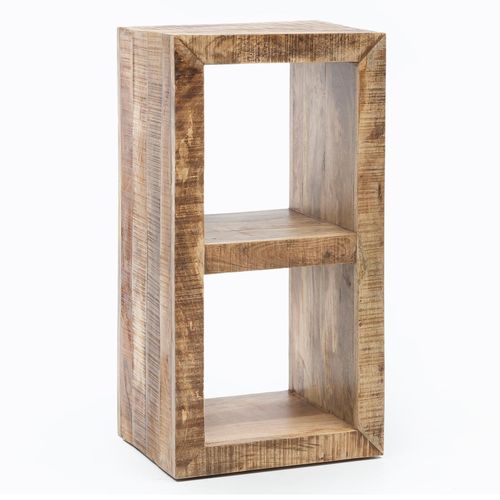 4250950266858 - Finebuy - Kleines Standregal 45 x 35 x 90 cm Abstellregal Mango Massiv-Holz Ablagetisch Telefontisch Diele Flur Gang Klein Steh-Regal Bodenregal