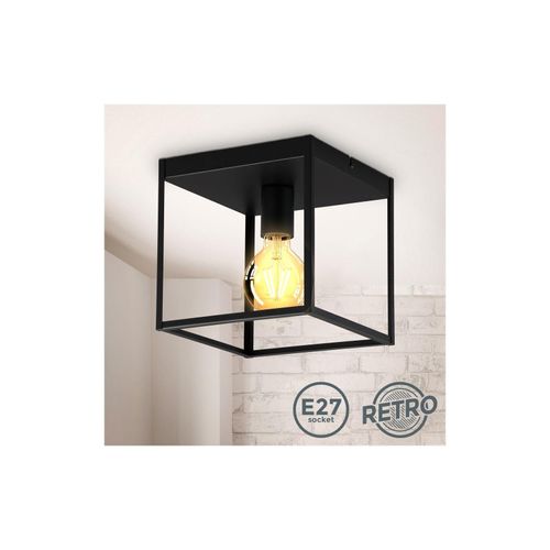 4057722006748 - Deckenlampe schwarz Metall Deckenleuchte Retro Vintage Draht E27 Käfig Industrie - 10 4057722006748 - Deckenlampe schwarz Metall Deckenleuchte Retro Vintage Draht E27 Käfig Industrie - 10