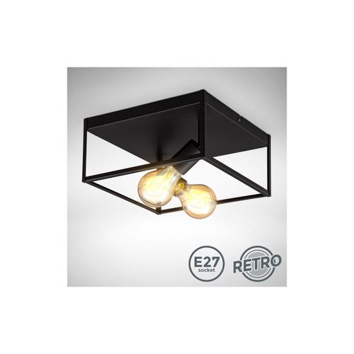 4057722006755 - Bklicht - Deckenleuchte Vintage schwarz Metall Deckenlampe Industrie Retro Draht E27 Käfig - 10 4057722006755 - Bklicht - Deckenleuchte Vintage schwarz Metall Deckenlampe Industrie Retro Draht E27 Käfig - 10
