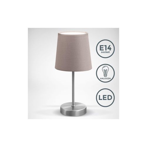 4057722004690 - BKLicht LED Tischleuchte Stoff Dekolampe Nachttisch-Leuchte Wohnzimmerlampen E14 taupe 4057722004690 - BKLicht LED Tischleuchte Stoff Dekolampe Nachttisch-Leuchte Wohnzimmerlampen E14 taupe