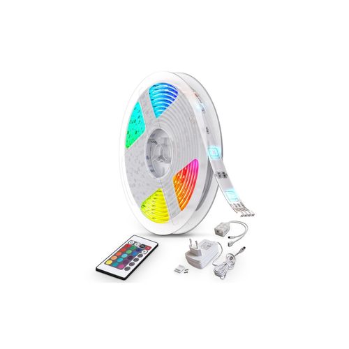 4057722001606 - Bklicht - 10M led Streifen dimmbar Licht-Leiste RGB-Band Stripe Lichterkette Fernbedienung