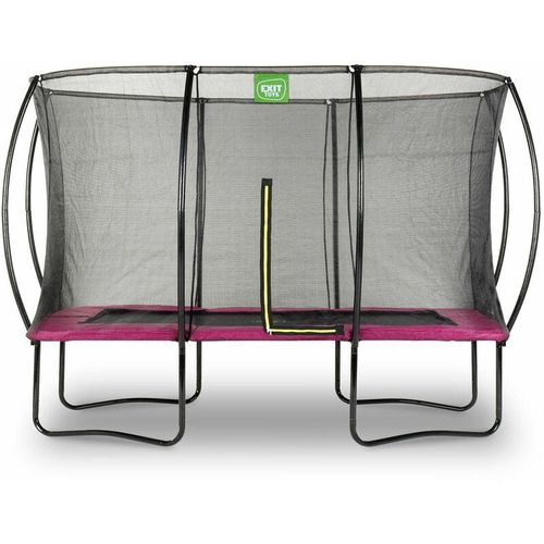 8719743250352 - Exit Toys Trampolin Silhouette Rechteckig 244x366 cm + Sicherheitsnetz rosa