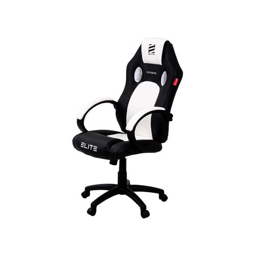 4056551044341 - ELITE Gaming-Stuhl EXODUS Armpolster 45-55cm Sitzhöhe extrabreite Sitzfläche Wippmechanik MG100 (Schwarz Weiß) 4056551044341 - ELITE Gaming-Stuhl EXODUS Armpolster 45-55cm Sitzhöhe extrabreite Sitzfläche Wippmechanik MG100 (Schwarz Weiß)