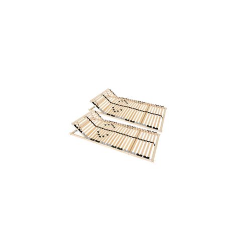 4260360012495 - Doppelbett Lattenrost Set ergo 100x200 cm 7-Zonen verstellbar Selbstmontage - natur - Coemo 4260360012495 - Doppelbett Lattenrost Set ergo 100x200 cm 7-Zonen verstellbar Selbstmontage - natur - Coemo