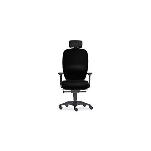 4250416809940 - SITWELL STEIFENSAND Bürostuhl Lady Comfort L mit Kopfstütze und Armlehnen Schwarz Stoff Höhe Einstellbar 130 kg 4250416809940 - SITWELL STEIFENSAND Bürostuhl Lady Comfort L mit Kopfstütze und Armlehnen Schwarz Stoff Höhe Einstellbar 130 kg