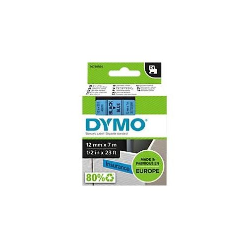 5411313450164 - DYMO Original D1-Etikettenband | schwarz auf blau | 12 mm x 7 m | selbstklebendes Schriftband | für LabelManager-Beschriftungsgerät