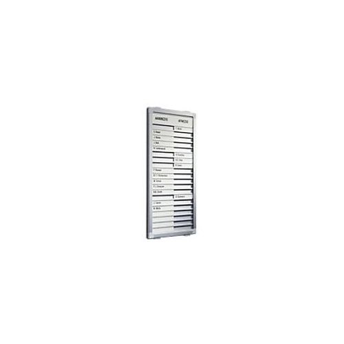 8713797032650 - PROFESSIONAL Anwesenheitstafel 26 (B) x 77 (H) cm Aluminium Kunststoff Silber