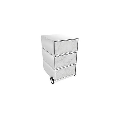 3660141952087 - Rollcontainer easyBox 3 horizontale Schubladen 642x390x436mm PERSO WEIßER MARMOR 3660141952087 - Rollcontainer easyBox 3 horizontale Schubladen 642x390x436mm PERSO WEIßER MARMOR