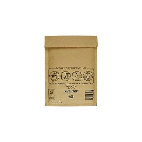 5051146000138 - Mail Lite Luftpolster-Luftpolster-Versandtaschen C 0 Gold Ohne Fenster 150 (B) x 210 (H) mm Abziehstreifen 79 g m2 100 Stück 5051146000138 - Mail Lite Luftpolster-Luftpolster-Versandtaschen C 0 Gold Ohne Fenster 150 (B) x 210 (H) mm Abziehstreifen 79 g m2 100 Stück