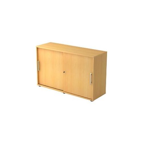 4032062131275 - Schiebetürenschrank Spanplatte 1 Fachboden abschließbar 1200 x 400 x 748 mm Buche Braun 4032062131275 - Schiebetürenschrank Spanplatte 1 Fachboden abschließbar 1200 x 400 x 748 mm Buche Braun