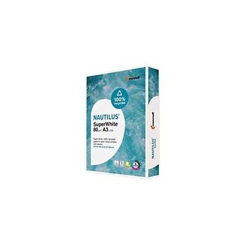 9003974433974 - 500 Blatt mondi Recycling Kopierpapier Nautilus Super White DIN A3