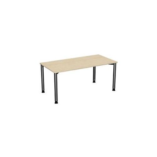 4038933002927 - Flex höhenverstellbarer Schreibtisch ahorn anthrazit rechteckig 4-Fuß-Gestell grau 1600 x 800 cm