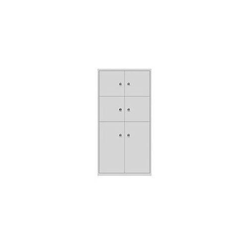 5020073729146 - Schießfachschrank LateralFile? Lodge mit 4 Schließfächern à H 375 mm und 2 Schließfächern à 755 mm 1605 x 800 x 470 mm Lichtgrau