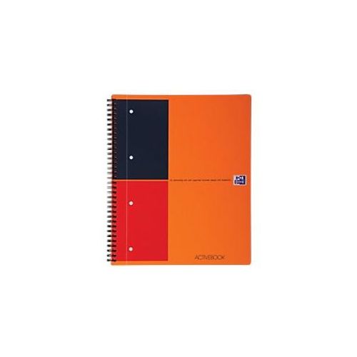 3020120014029 - OXFORD International Notizbuch DIN A4+ Liniert Spiralbindung PP (Polypropylen) Orange Perforiert 160 Seiten 5 Stück à 80 Blatt