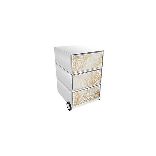3660141952377 - Rollcontainer easyBox 3 horizontale Schubladen 642x390x436mm PERSO GOLDBLÄTTER 3660141952377 - Rollcontainer easyBox 3 horizontale Schubladen 642x390x436mm PERSO GOLDBLÄTTER