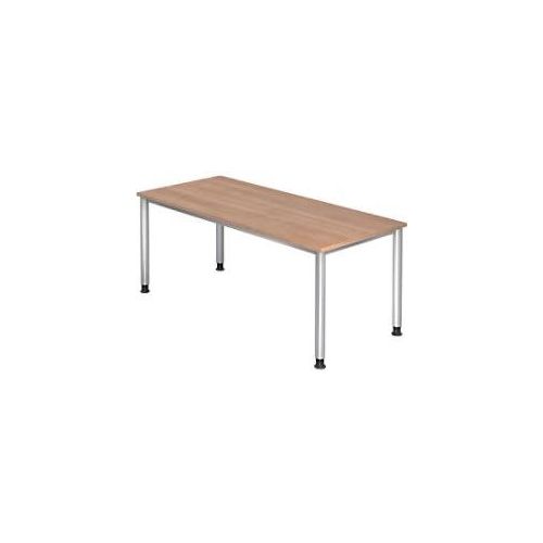 4032062139394 - Schreibtisch Ergonomic Plus H VHS19 N S nuss rechteckig 180x80 cm (BxT) manuell höhenverstellbar 4032062139394 Hammerbacher