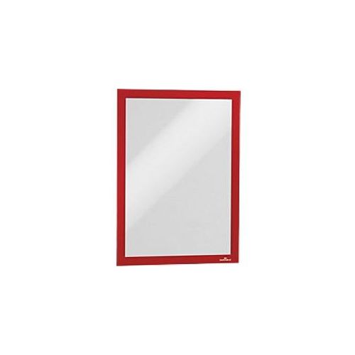 4005546405186 - DURABLE DURAFRAME DIN A4 Inforahmen Selbstklebend Magnetisch Rot Hartfolie 487203 234 (B) x 06 (T) x 326 (H) cm 2 Stück